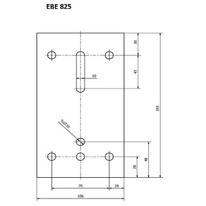 Rozstaw otworów EBE 0,825