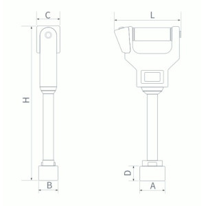 Uchwyt elektromagnetyczny PKW-D wymiary