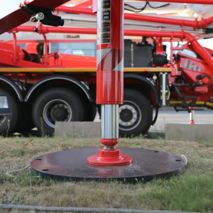 Podkład okrągły - GO 800 x 60mm  pod stopę stabilizatorów dźwigu i koparki 
