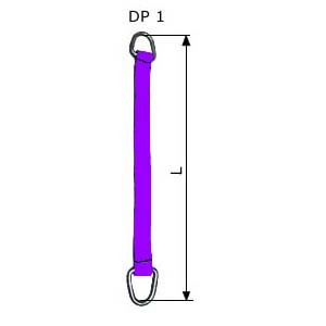 DP-1 WLL 1t zawiesia pasowe dwuwarstwowe z ogniwami