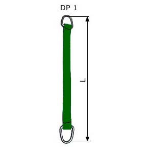 DP-1 WLL 2t zawiesia pasowe dwuwarstwowe z ogniwami